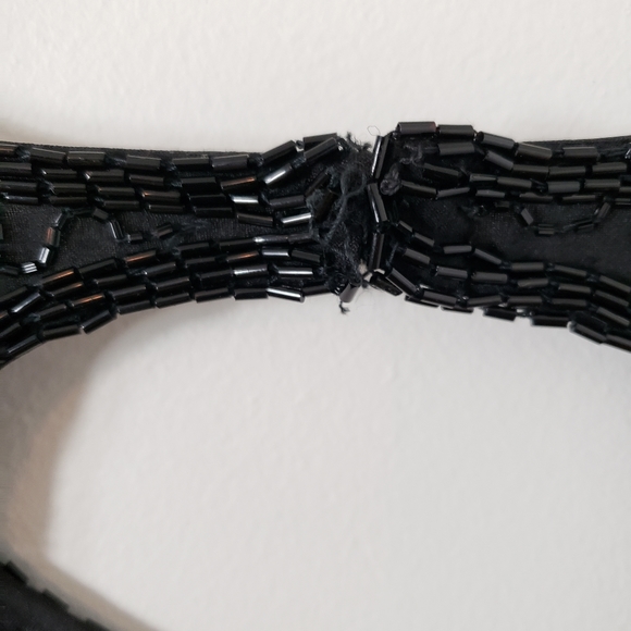 Vintage 1980s Floral Beaded and Sequin Dress - Picture 5 of 14